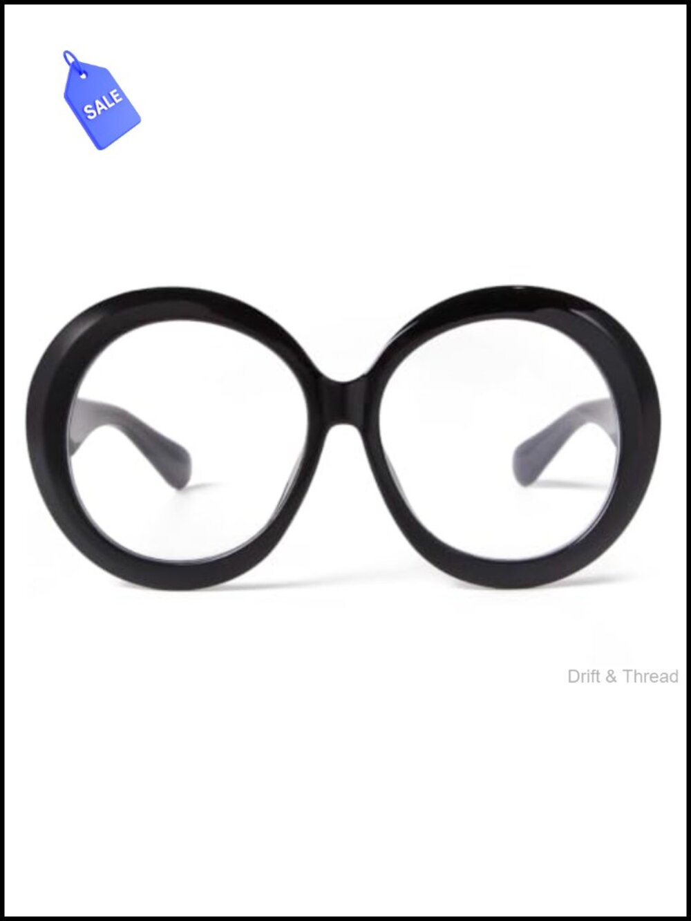 Oversized Round Sunglasses Retro Mod Full Frame UV Protection